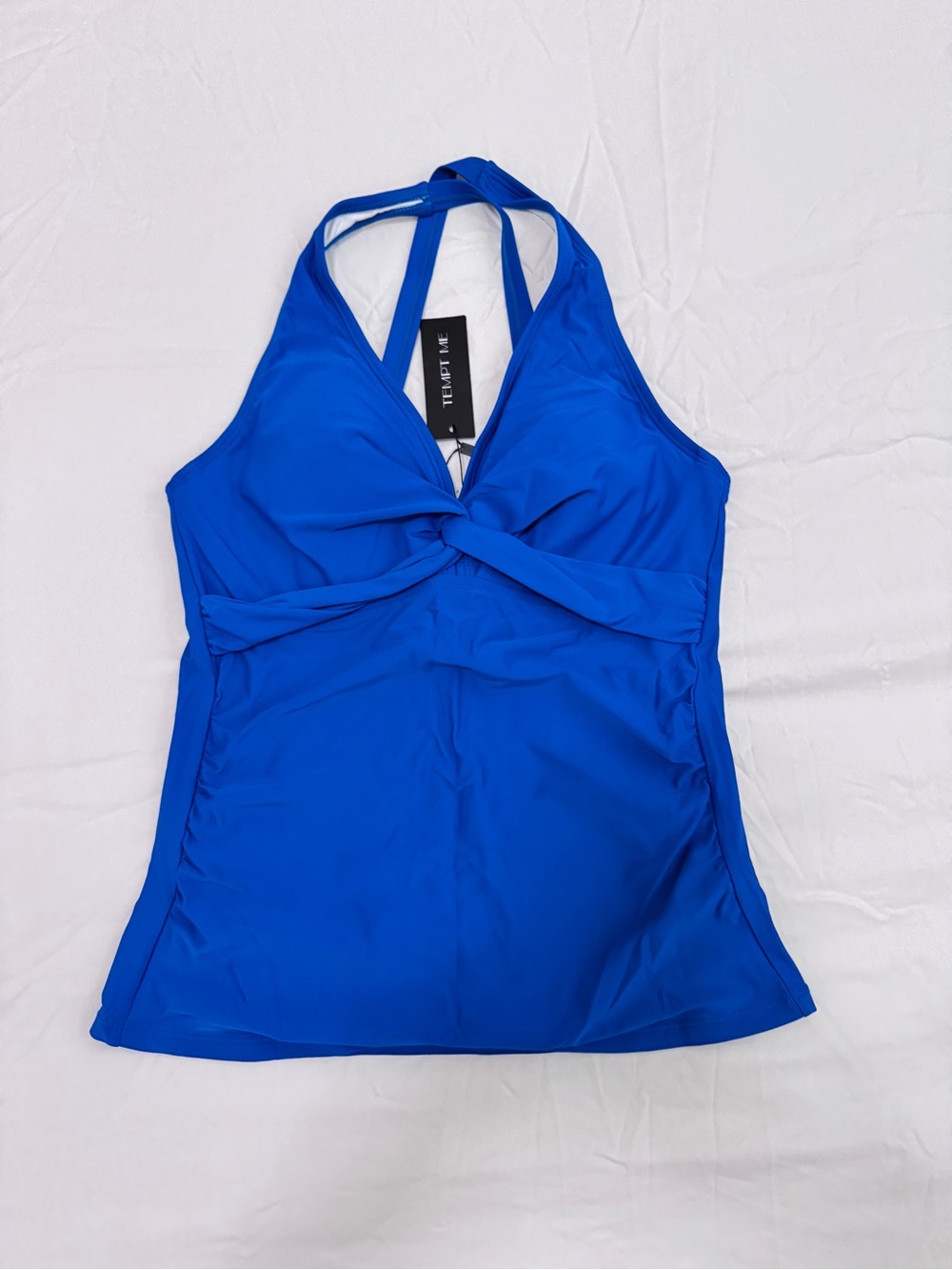 Tempt Me Royal Blue Halter Tank Top